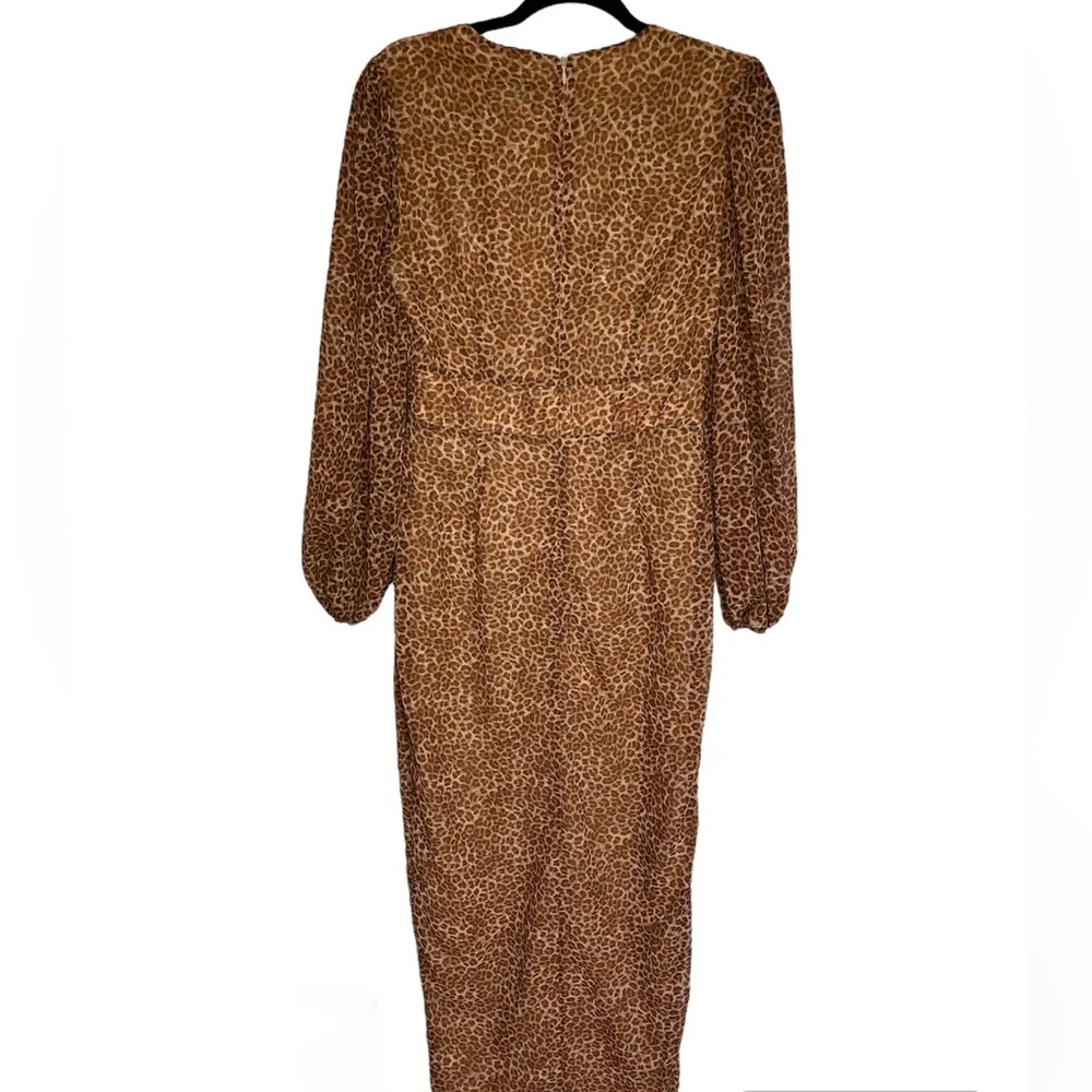 NWT JAUS Leopard Print Midi Dress Size M / 6 - Picture 5 of 7